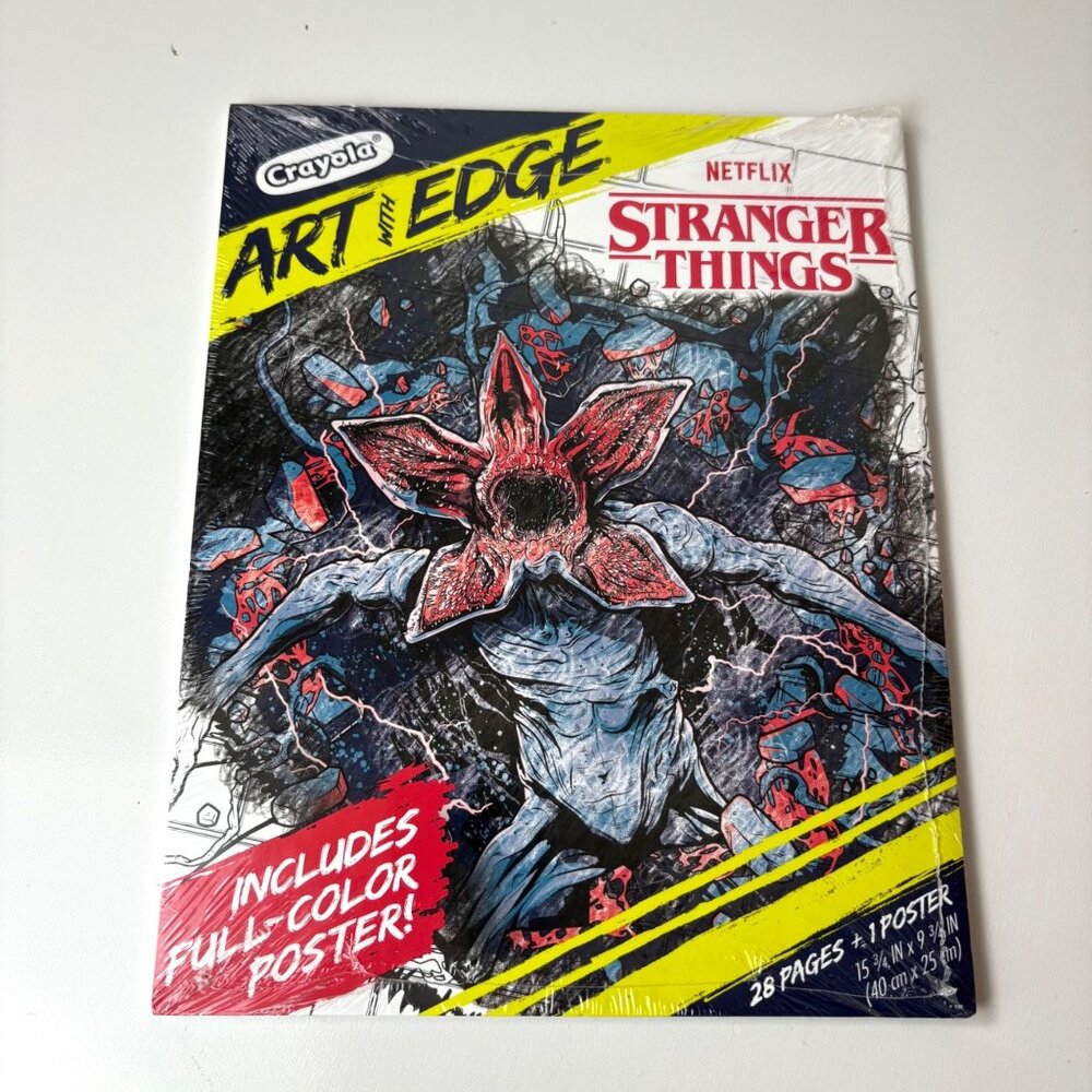 Crayola Art With Edge NEW Stranger Things Coloring Set Netflix 28 Pages & Poster